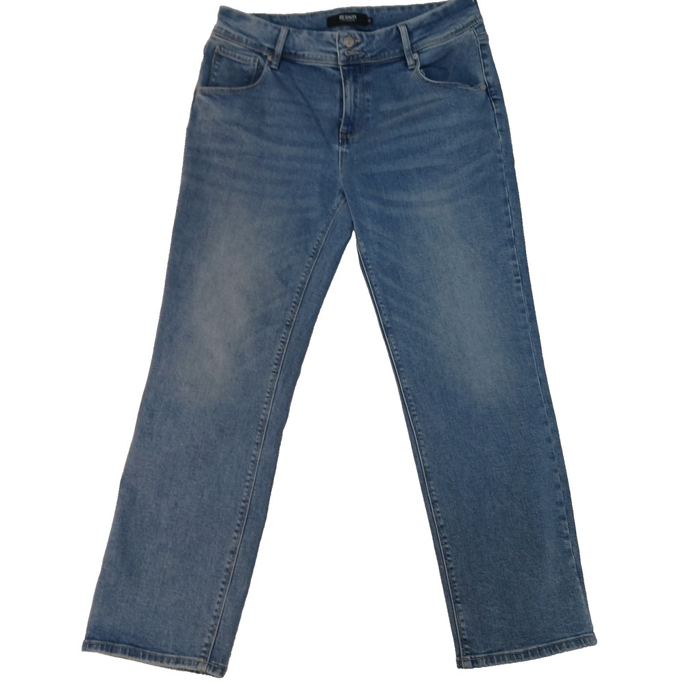 Hudson Jeans Womens Size 12 Blue Mid Rise Straight Leg Denim Classic Flap Pocket